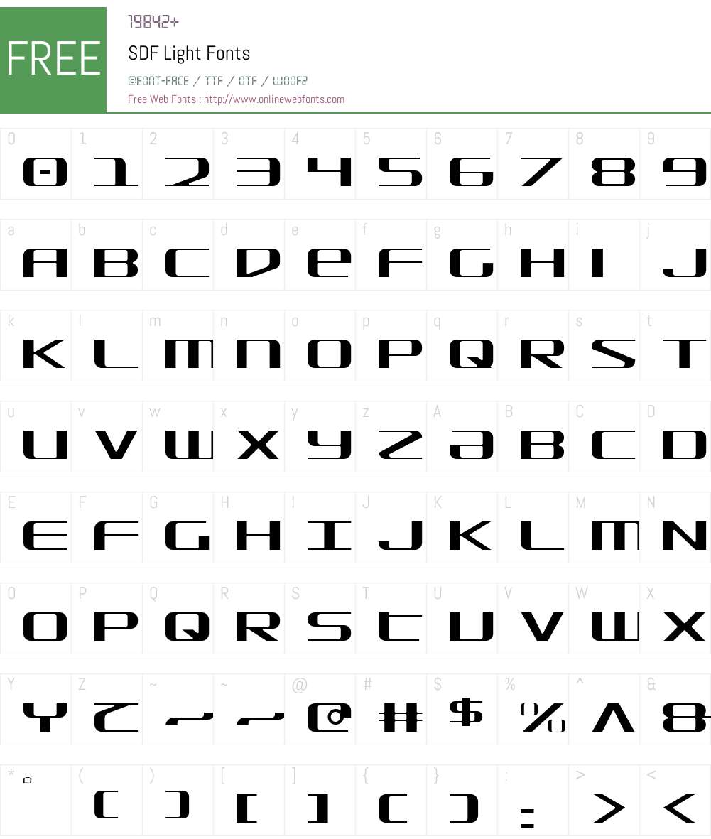 SDF Light Font Screenshots