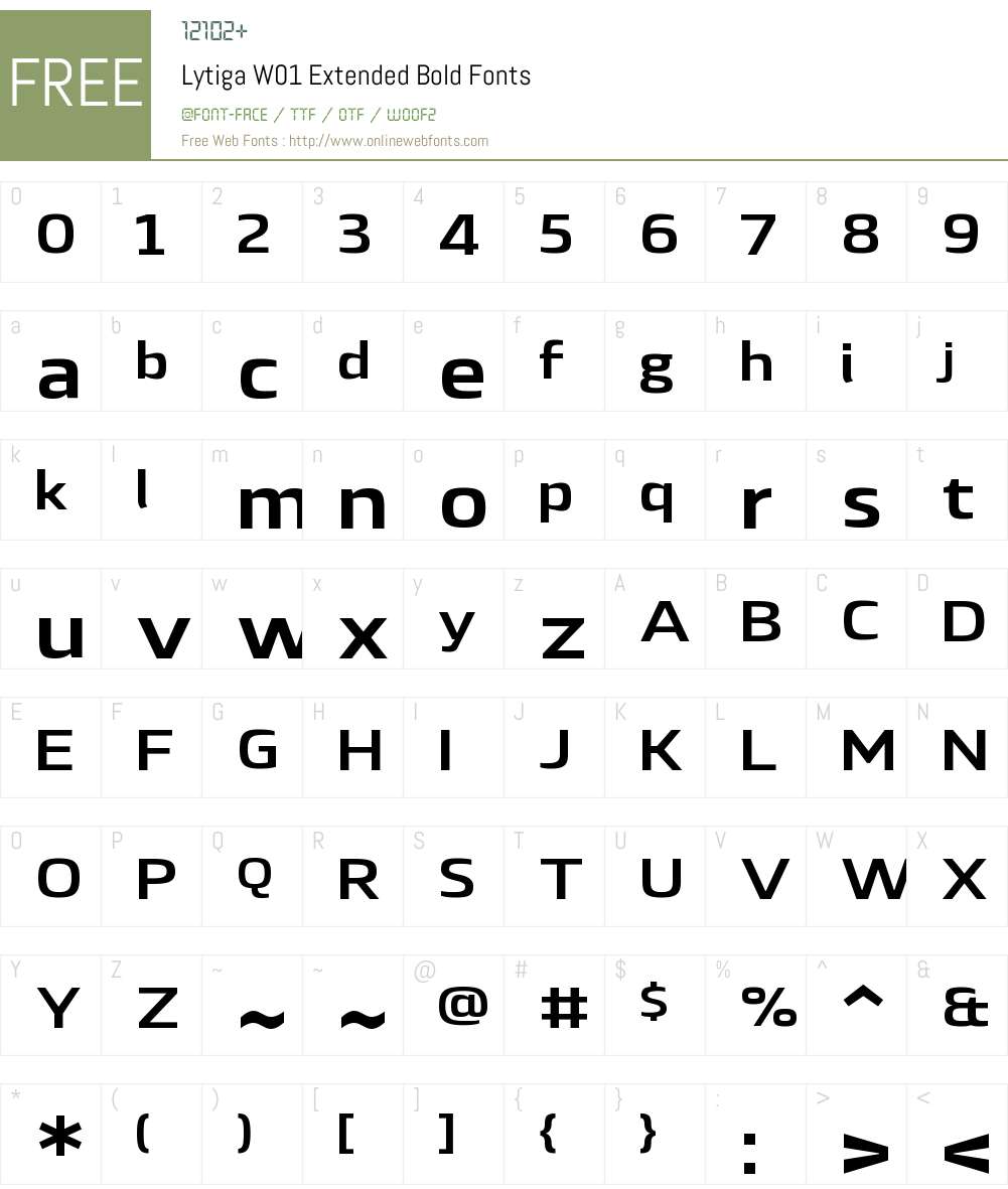 LytigaW01-ExtendedBold Font Screenshots