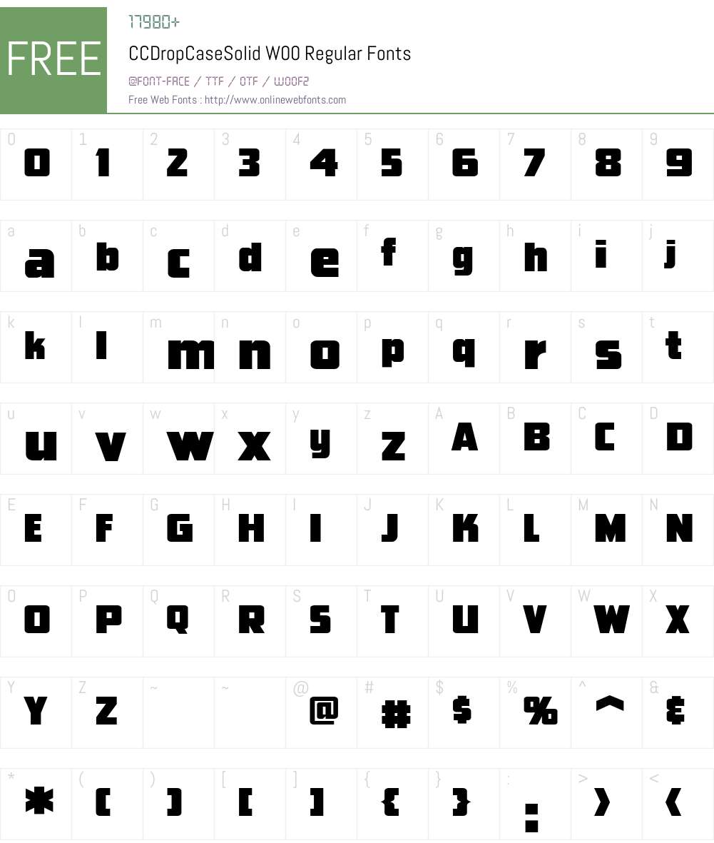 CCDropCaseSolidW00-Regular Font Screenshots