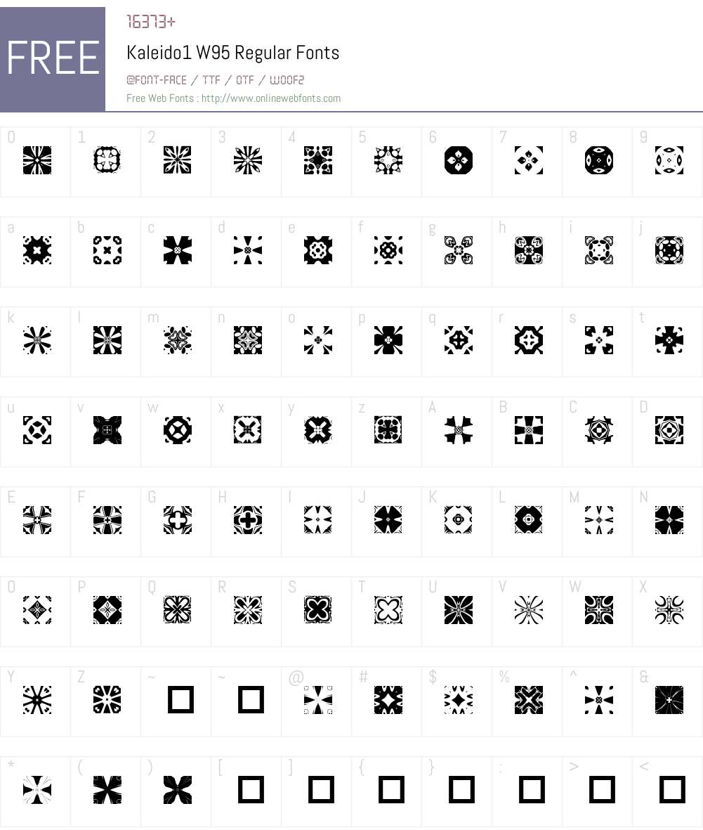 Kaleido1 Font Screenshots
