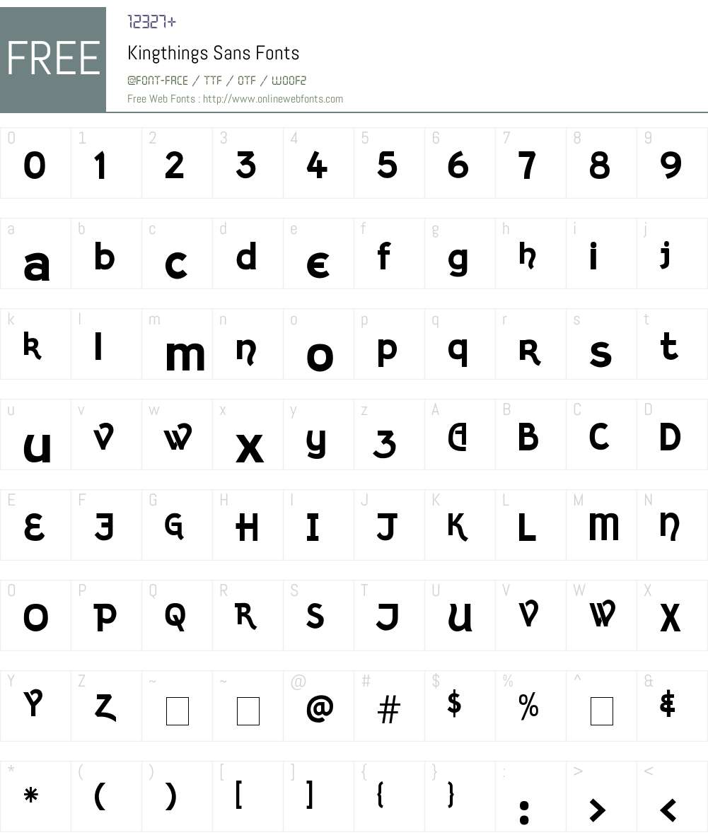 Kingthings Sans Font Screenshots