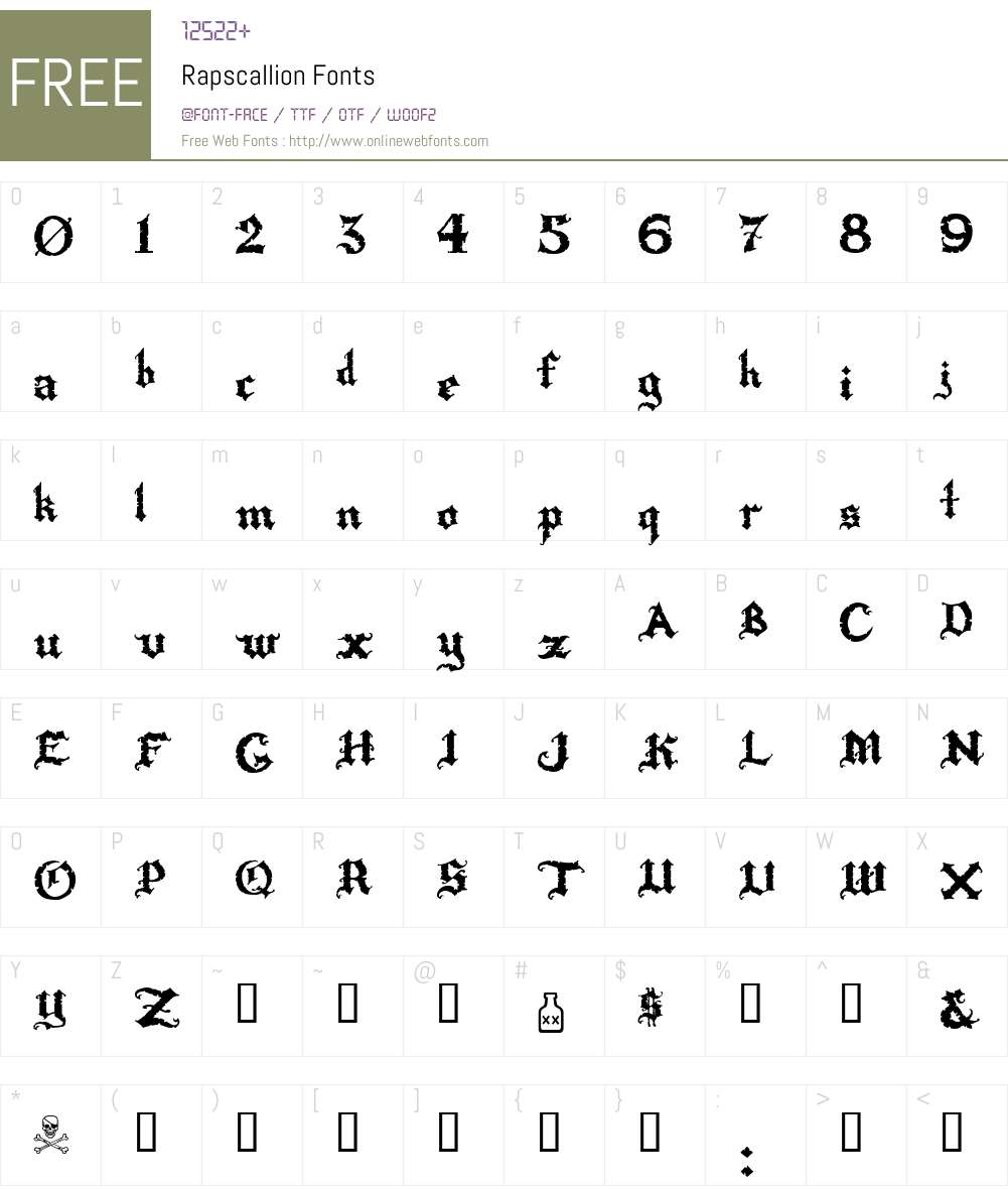 Rapscallion Font Screenshots