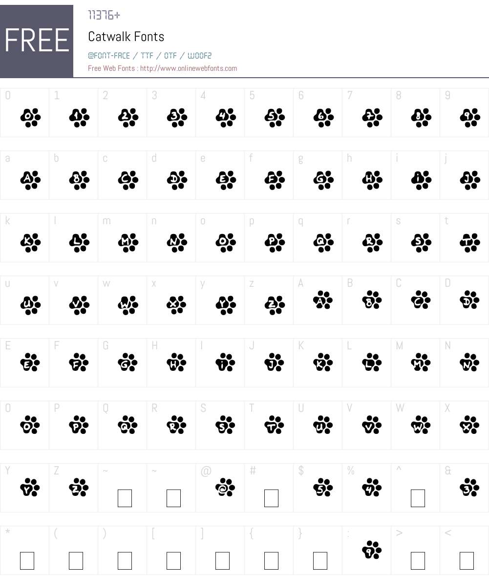 Catwalk Font Screenshots