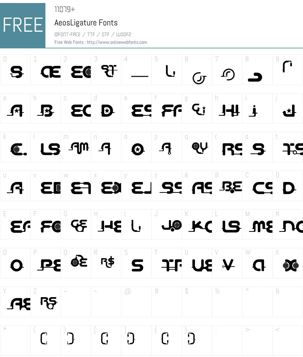 Aeos Font Screenshots