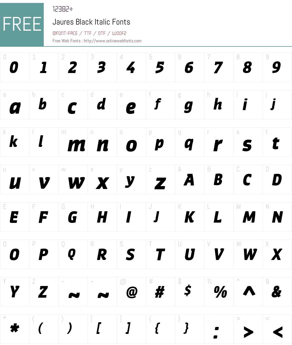 Jaures Font Screenshots