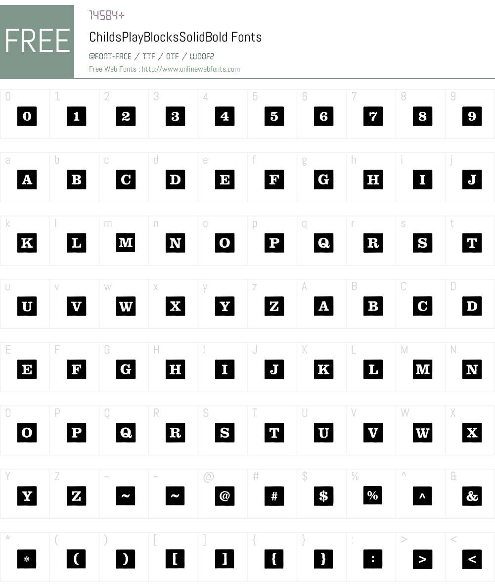 ChildsPlay Font Screenshots