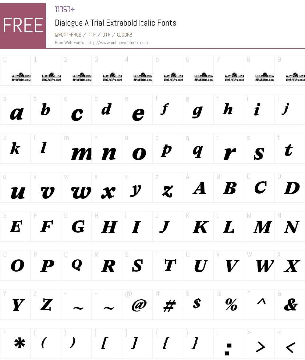 Dialogue A Trial Extrabold 1.003 Fonts Free Download - OnlineWebFonts.COM