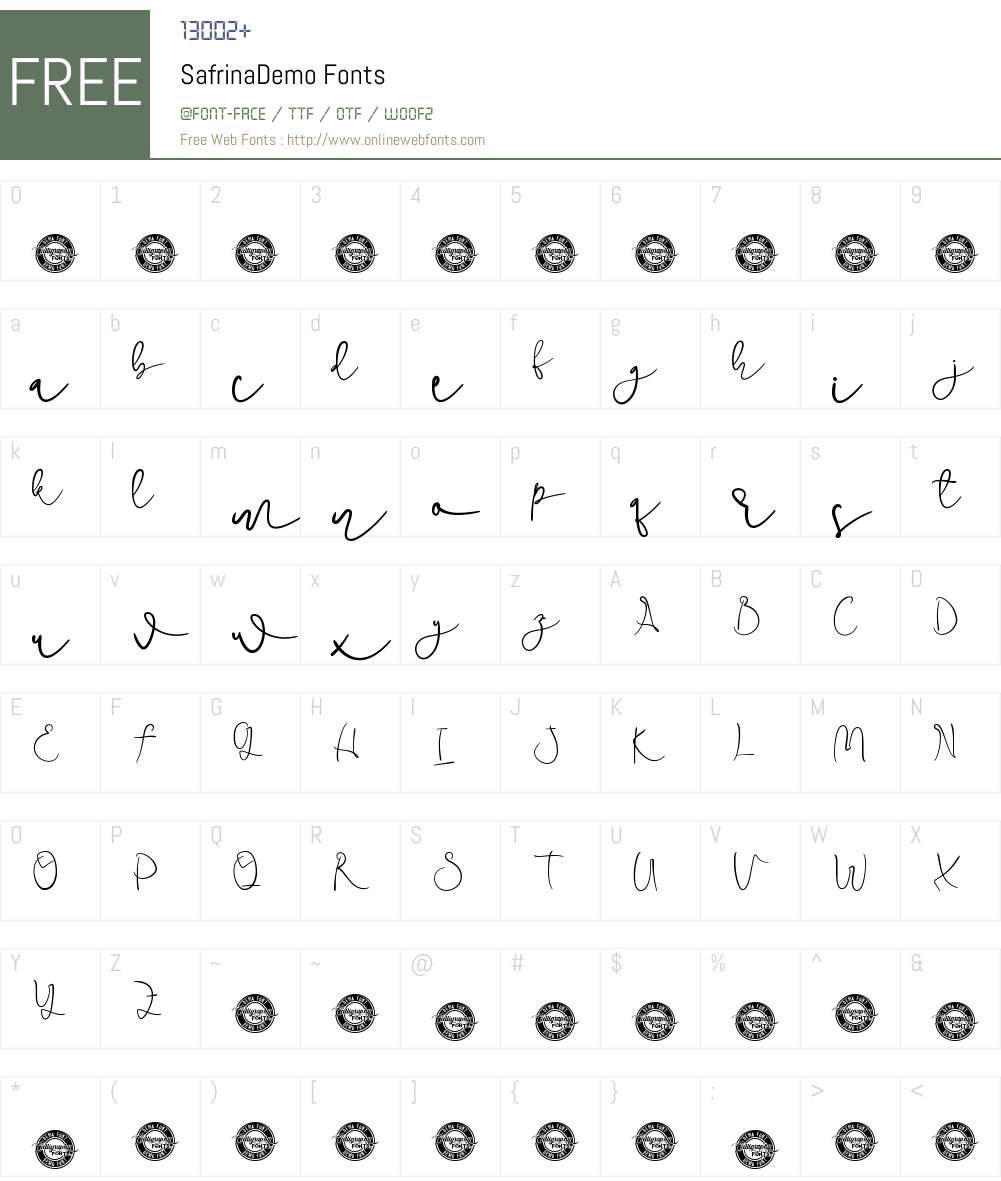SafrinaDemo 1.001;Fontself Maker 3.5.7 Fonts Free Download ...