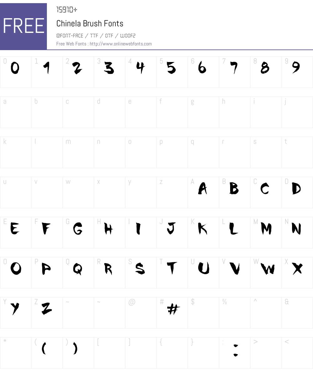 Chinela Brush Font Screenshots