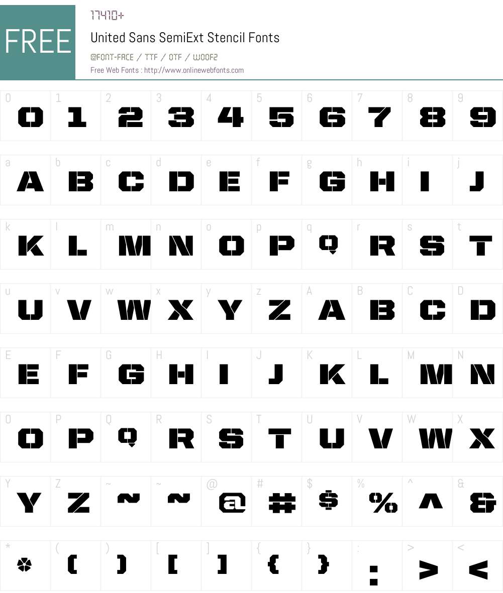 United Sans SemiExt Font Screenshots