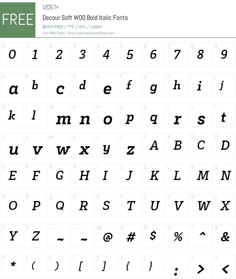 Decour Soft Font Screenshots