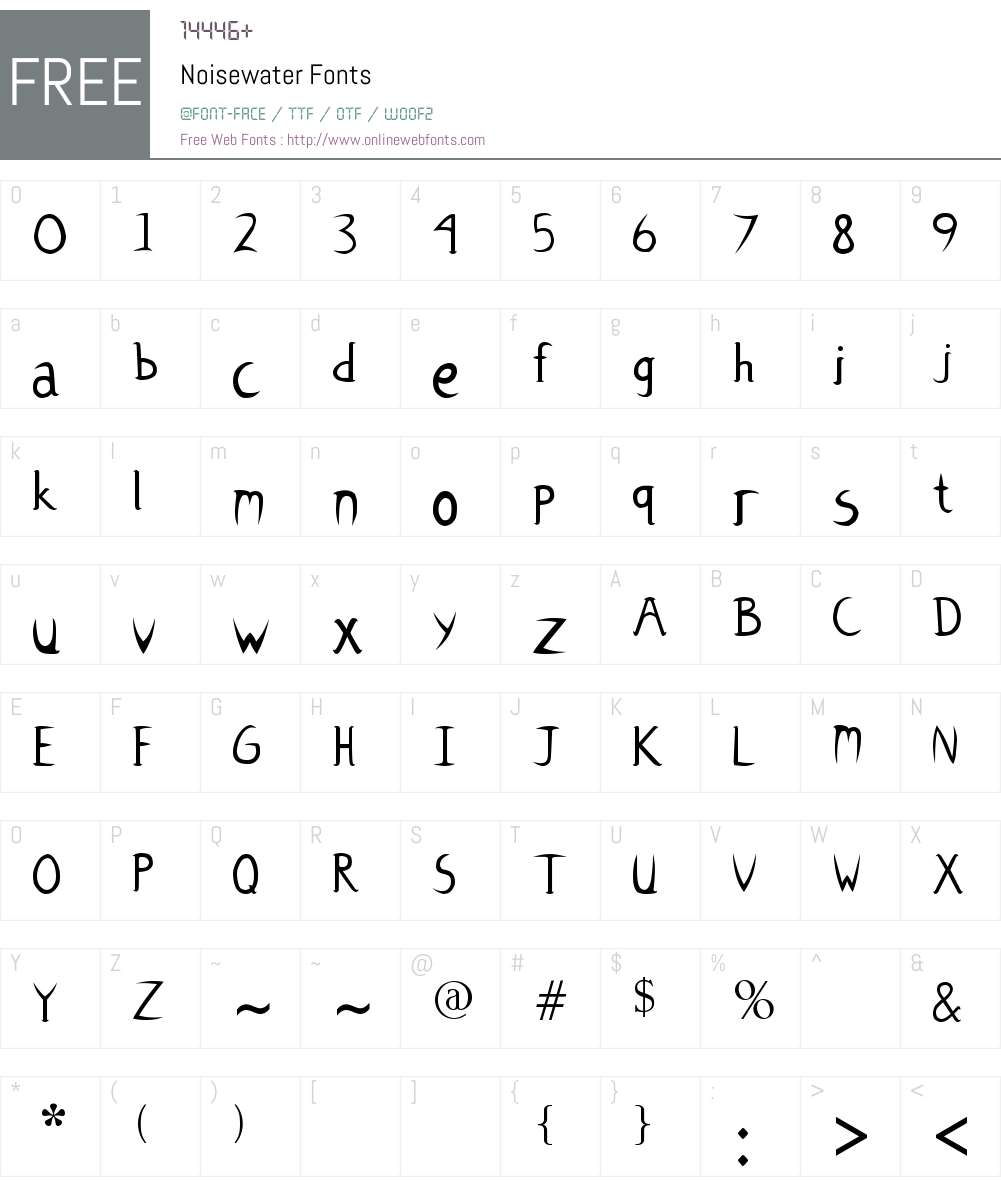 Noisewater Font Screenshots