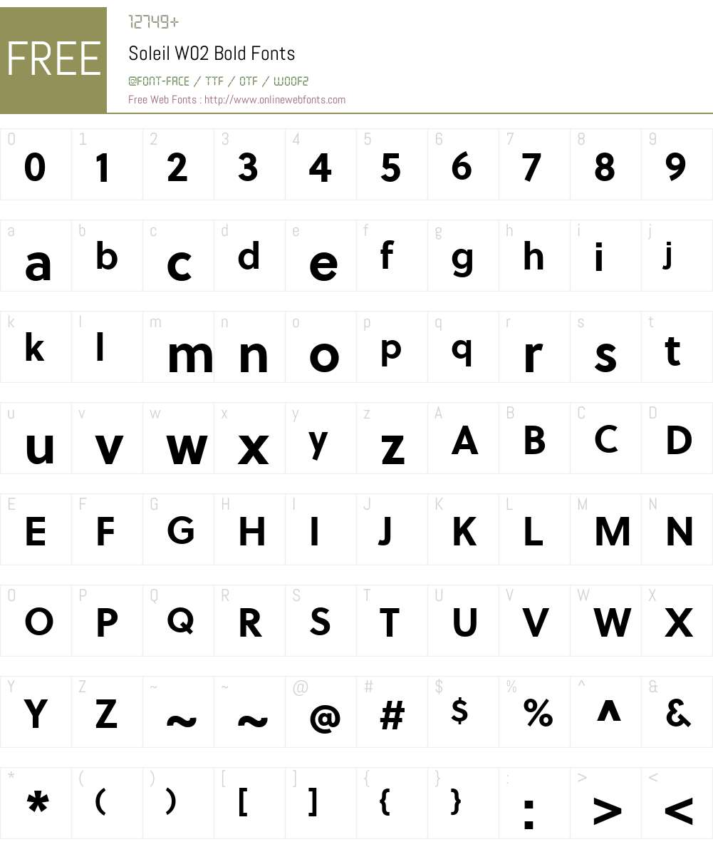 Soleil Font Screenshots