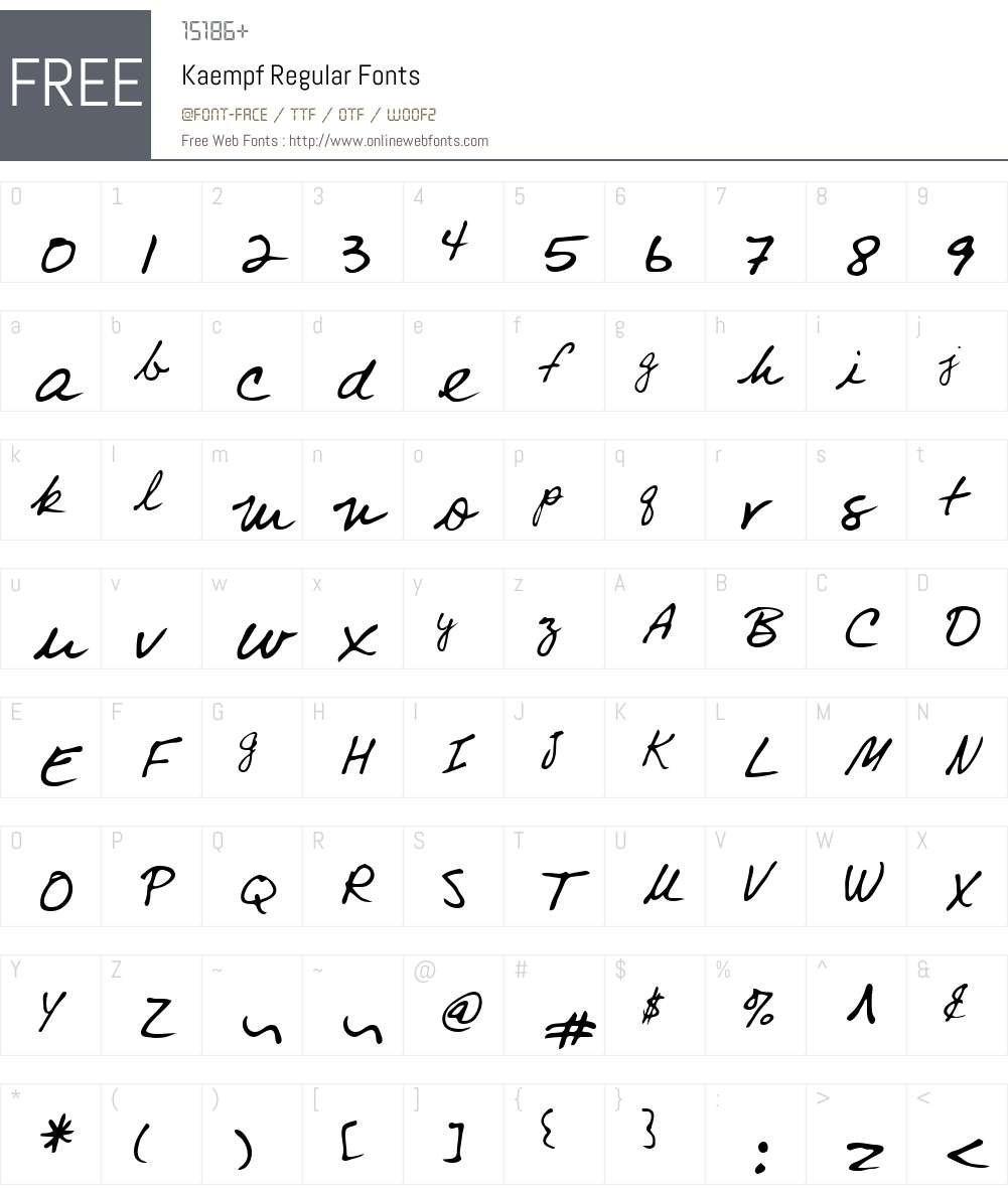 Kaempf Font Screenshots