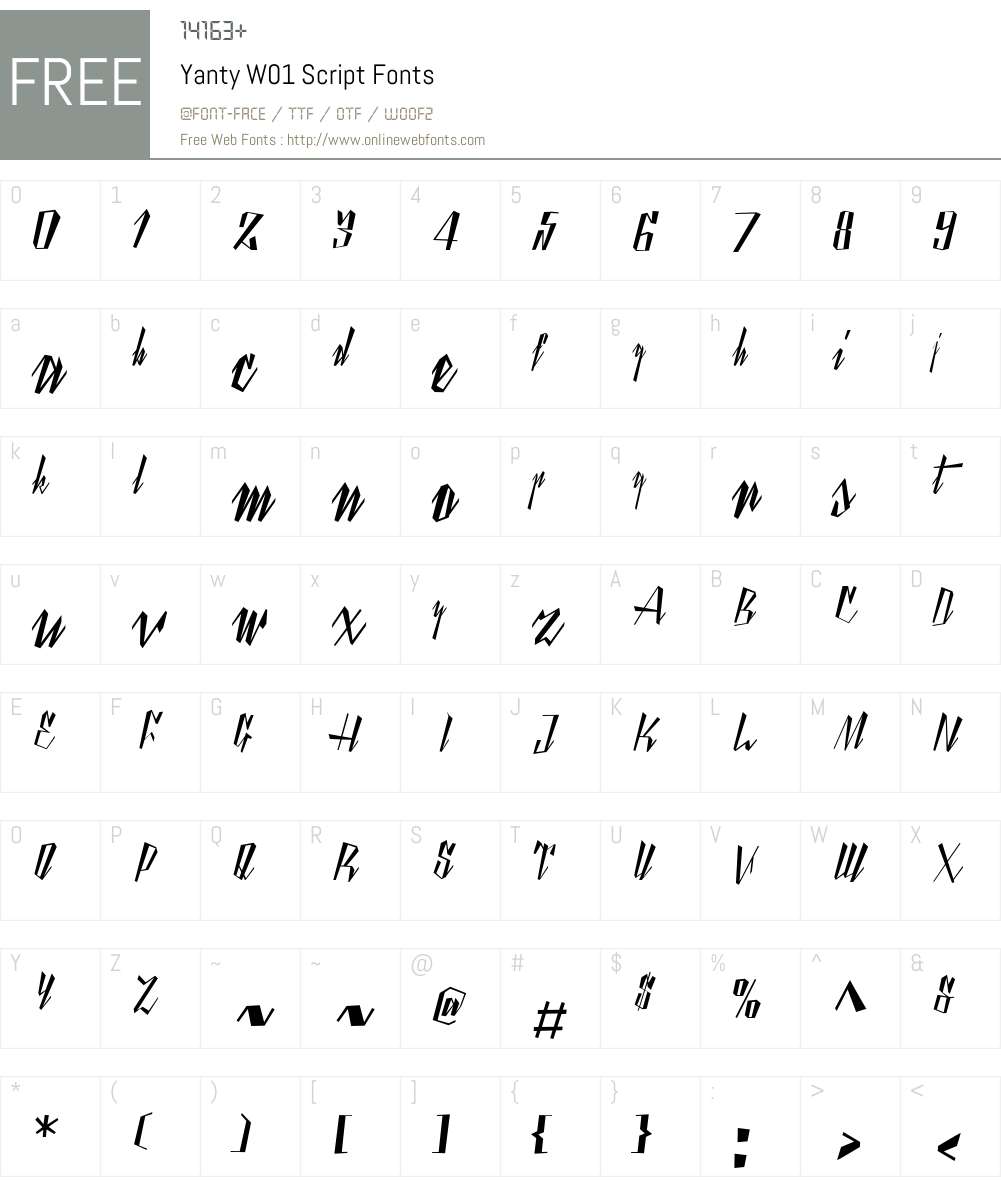 YantyW01-Script Font Screenshots