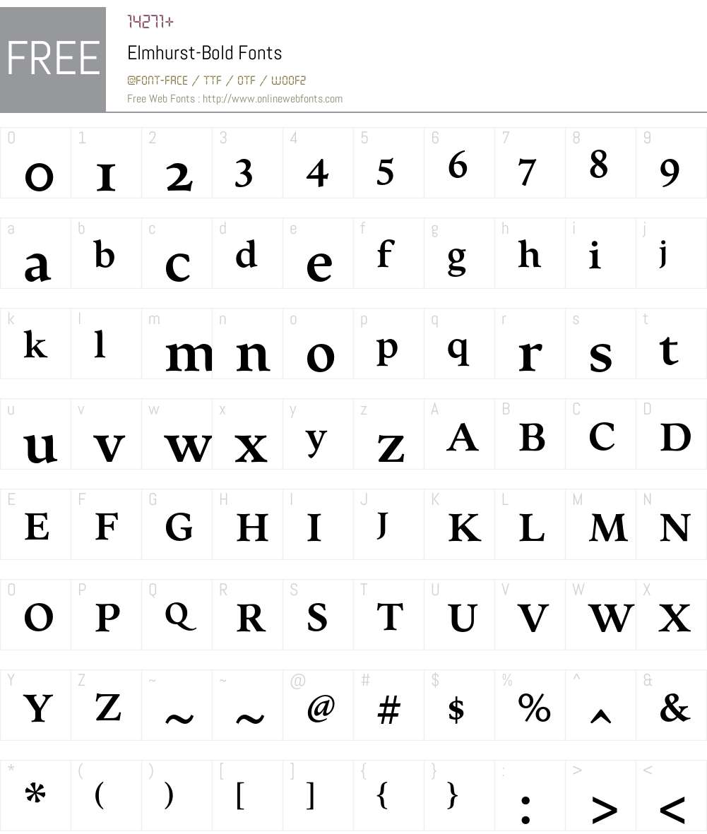 Elmhurst Font Screenshots