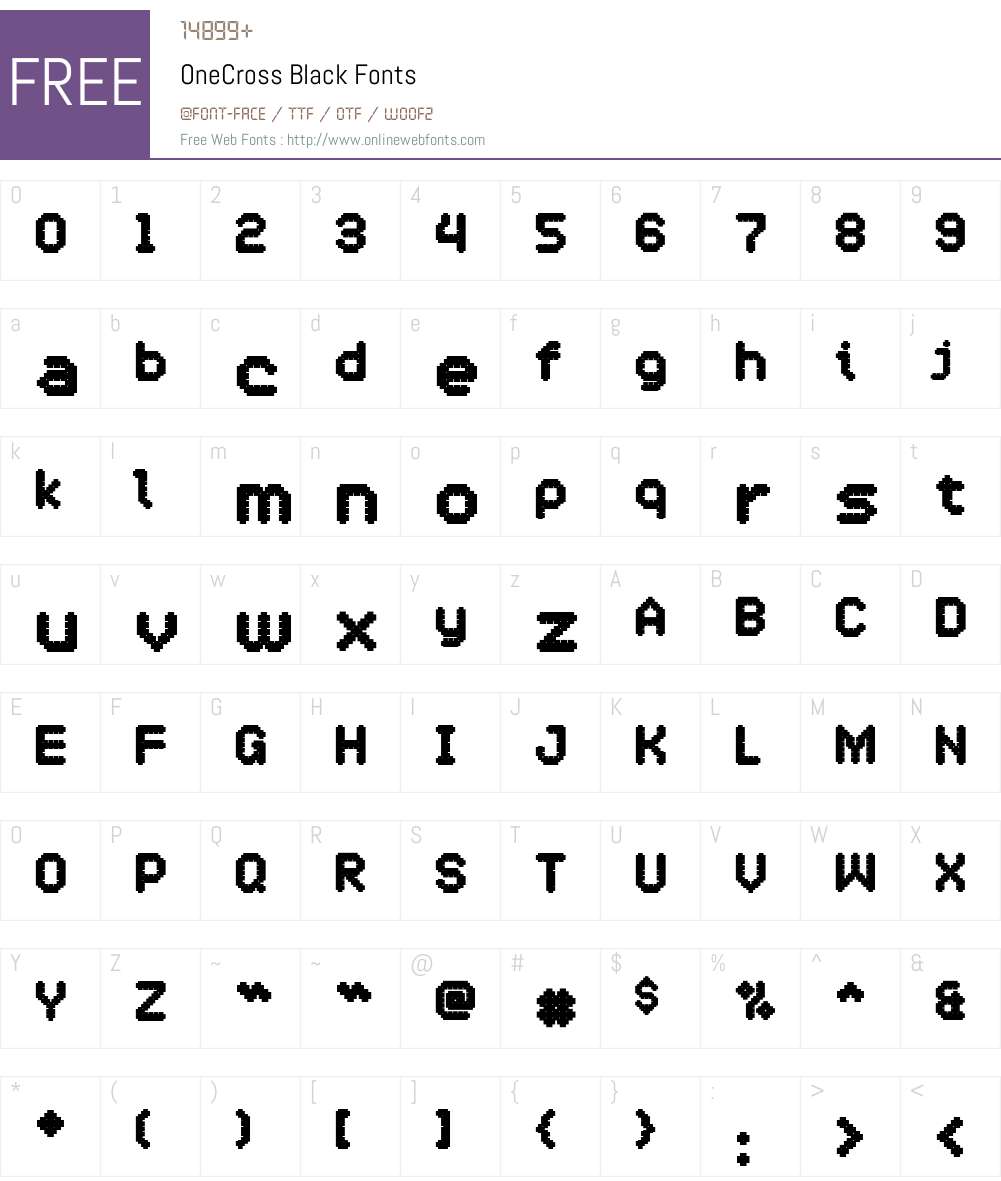 OneCross Font Screenshots