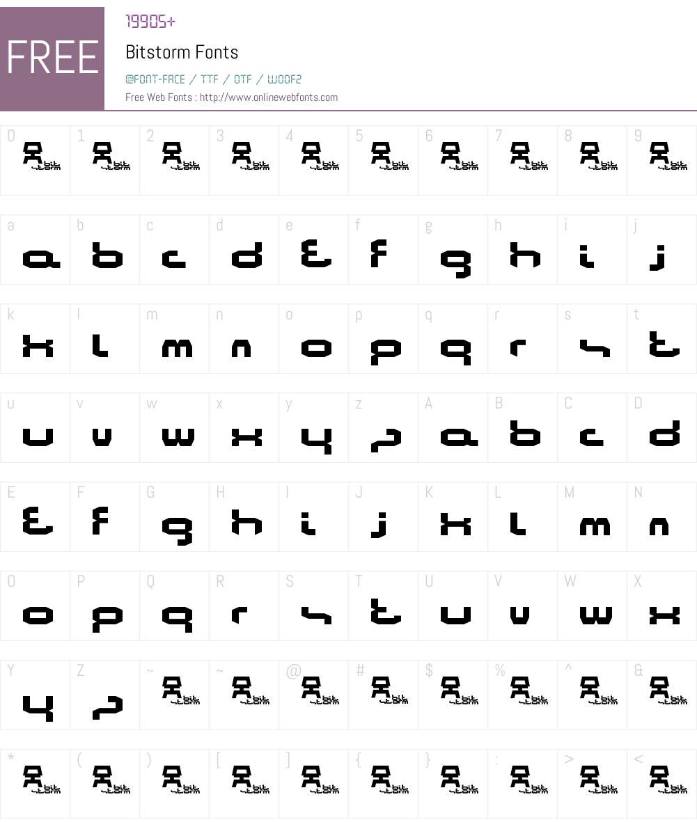 Bitstorm Font Screenshots