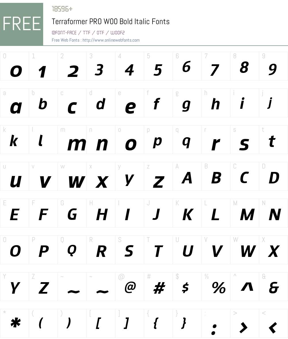Terraformer Font Screenshots