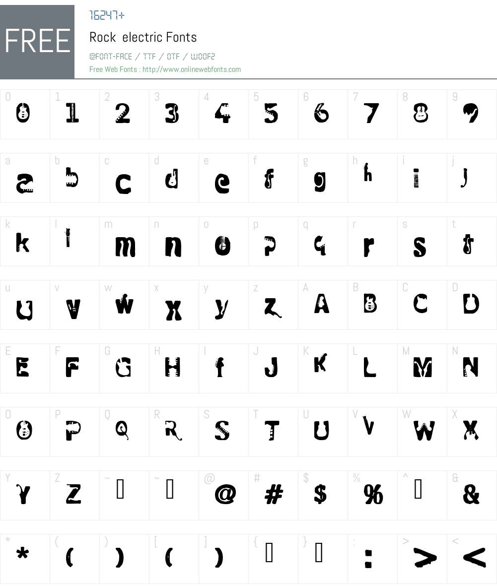 Rock Font Screenshots