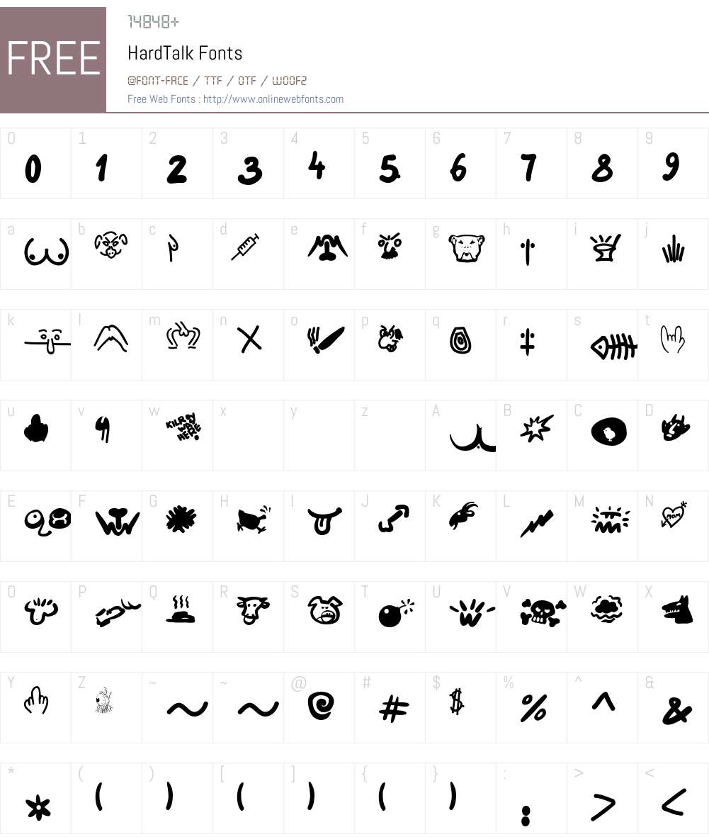 HardTalk Font Screenshots