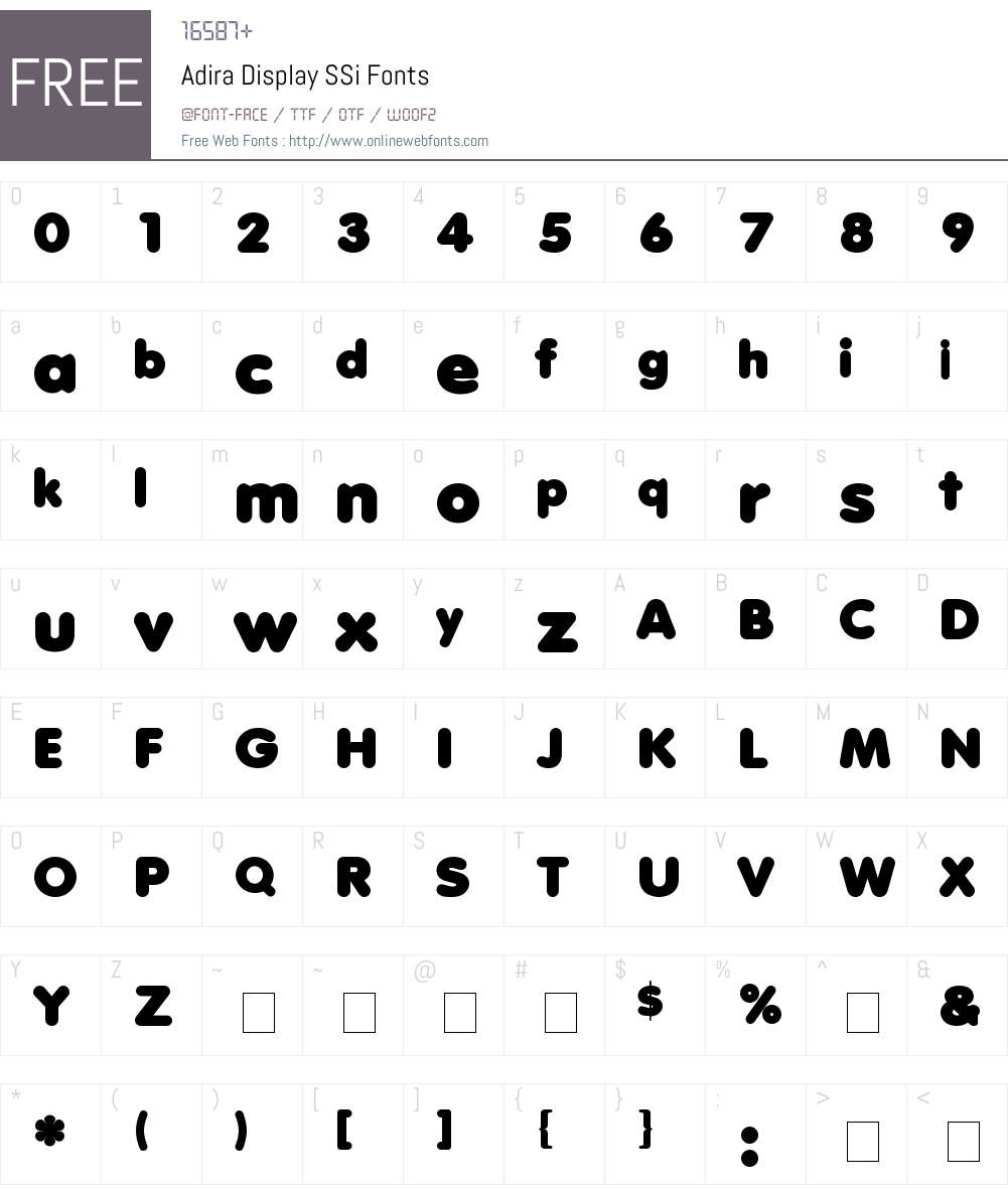 Adira Display SSi Font Screenshots