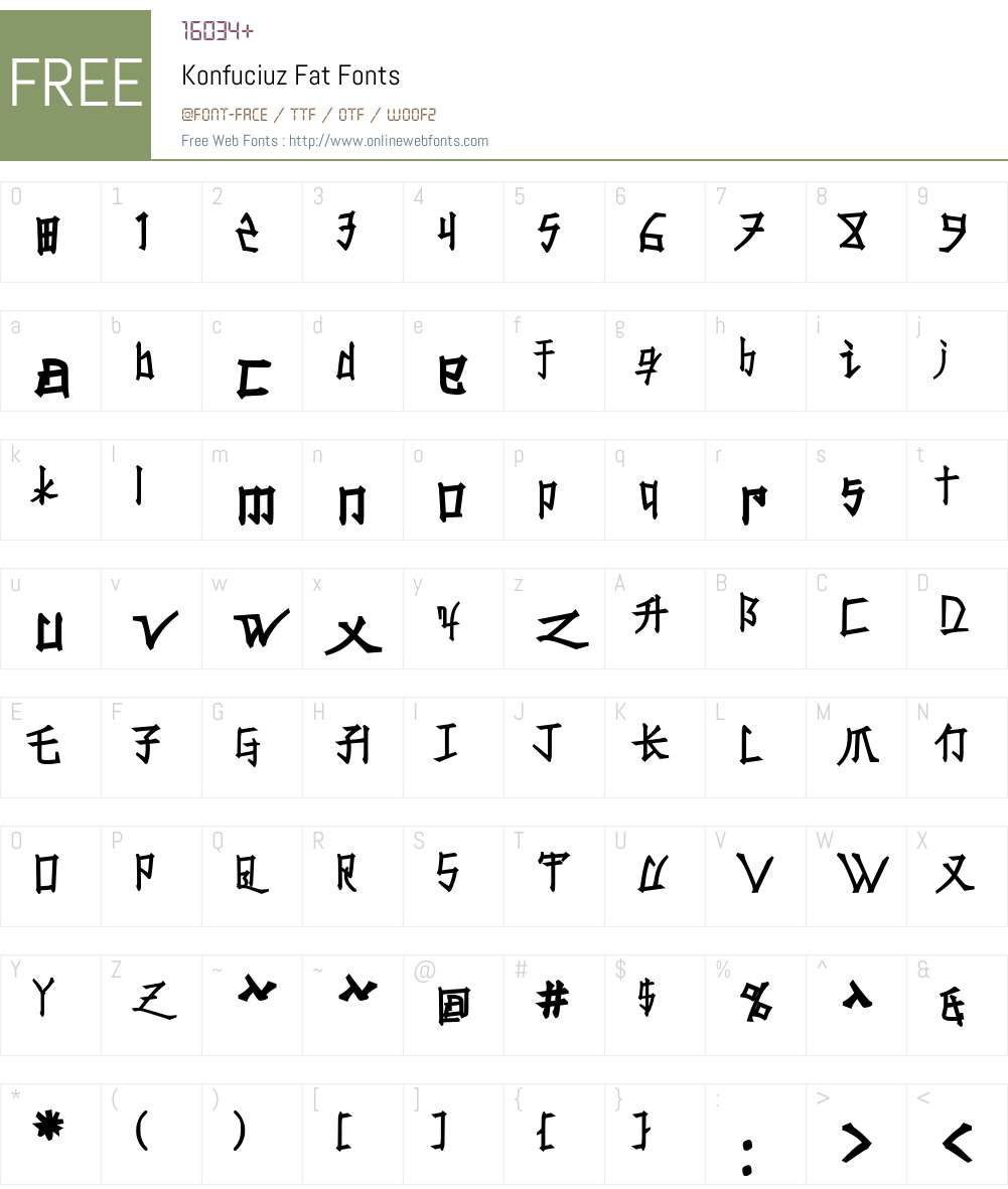 Konfuciuz Fat Font Screenshots