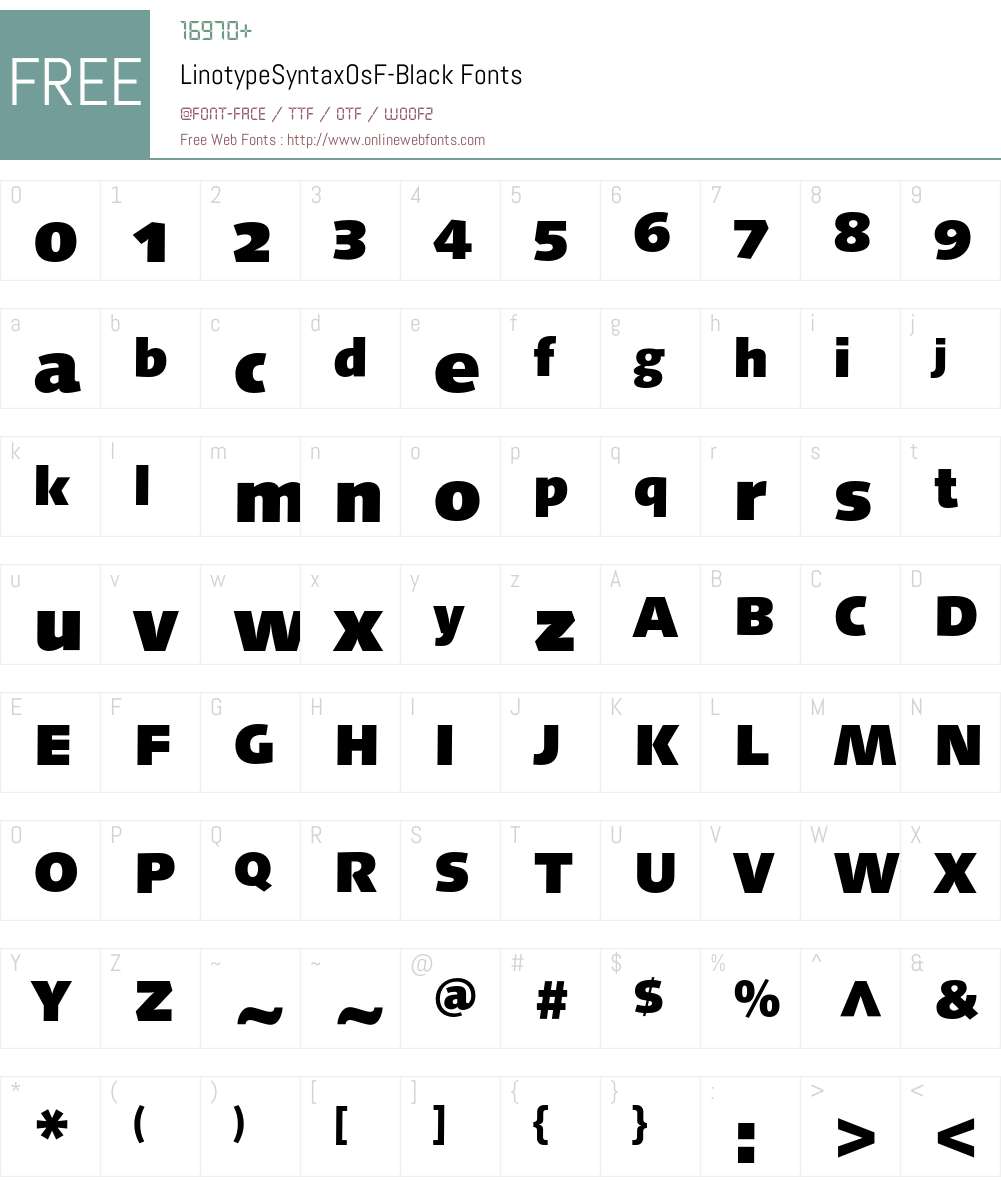 LinotypeSyntaxOsF Font Screenshots