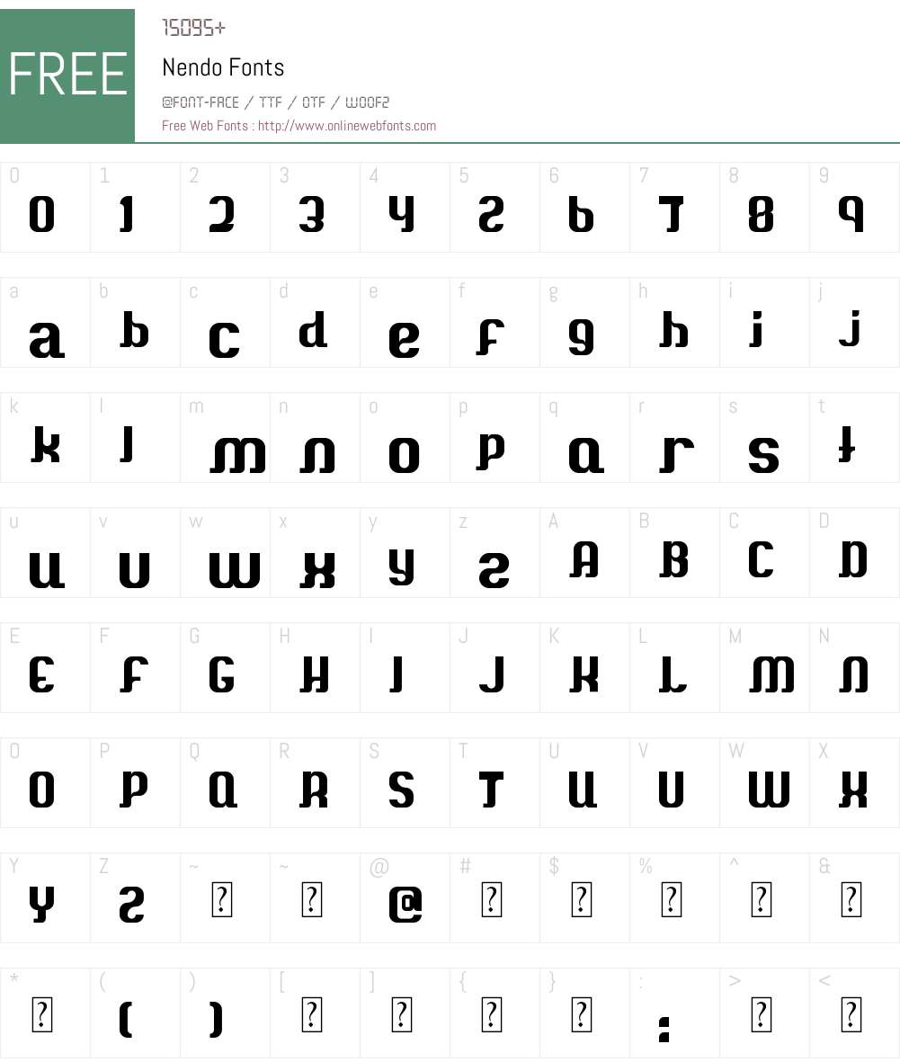 Nendo Font Screenshots