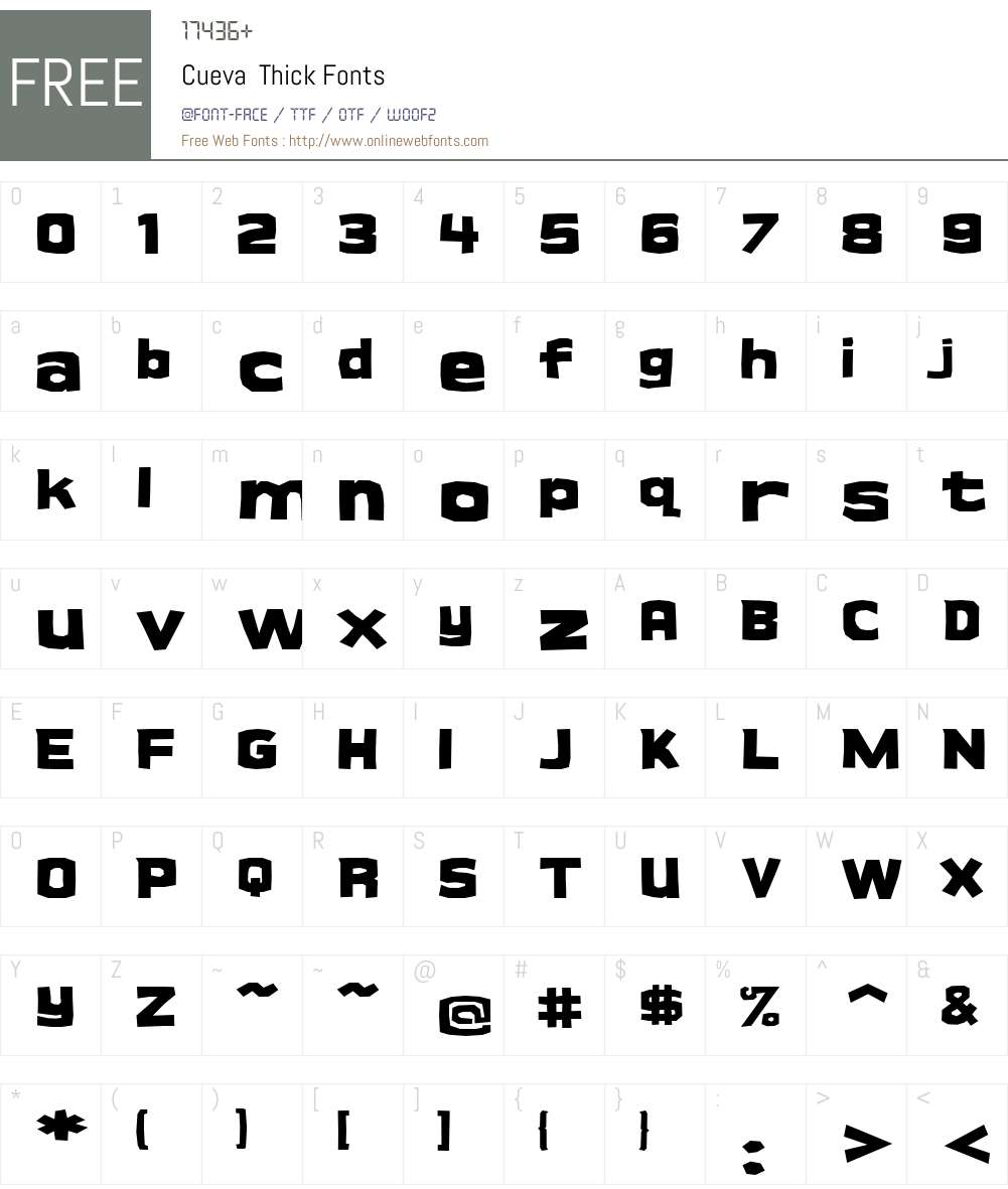Cueva Font Screenshots