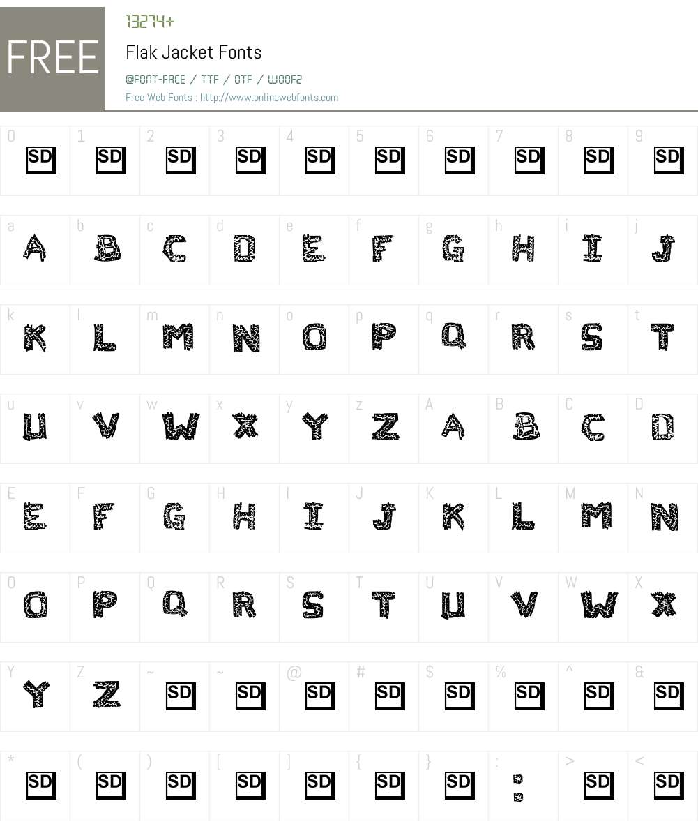 Flak Jacket Font Screenshots