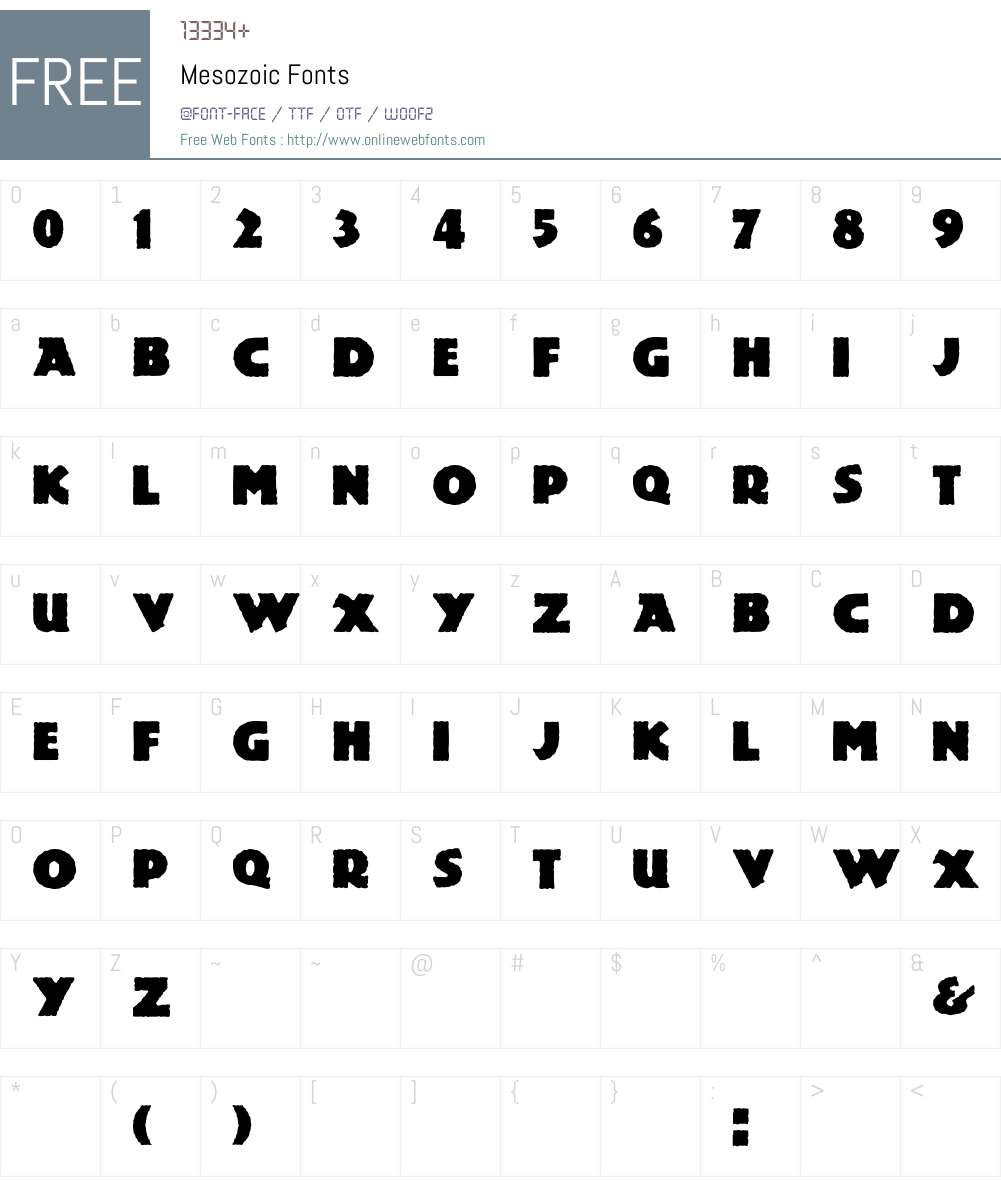 Mesozoic Font Screenshots