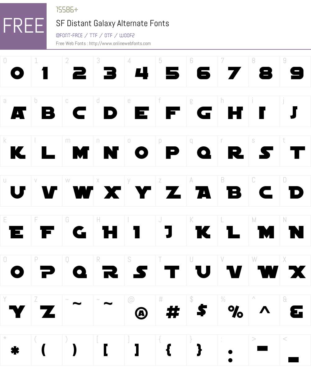 SF Distant Galaxy Alternate Font Screenshots