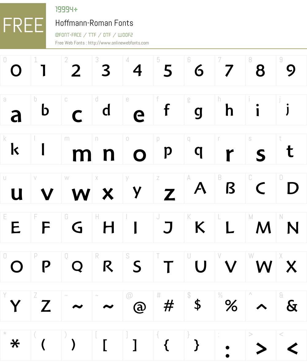 Hoffmann Font Screenshots