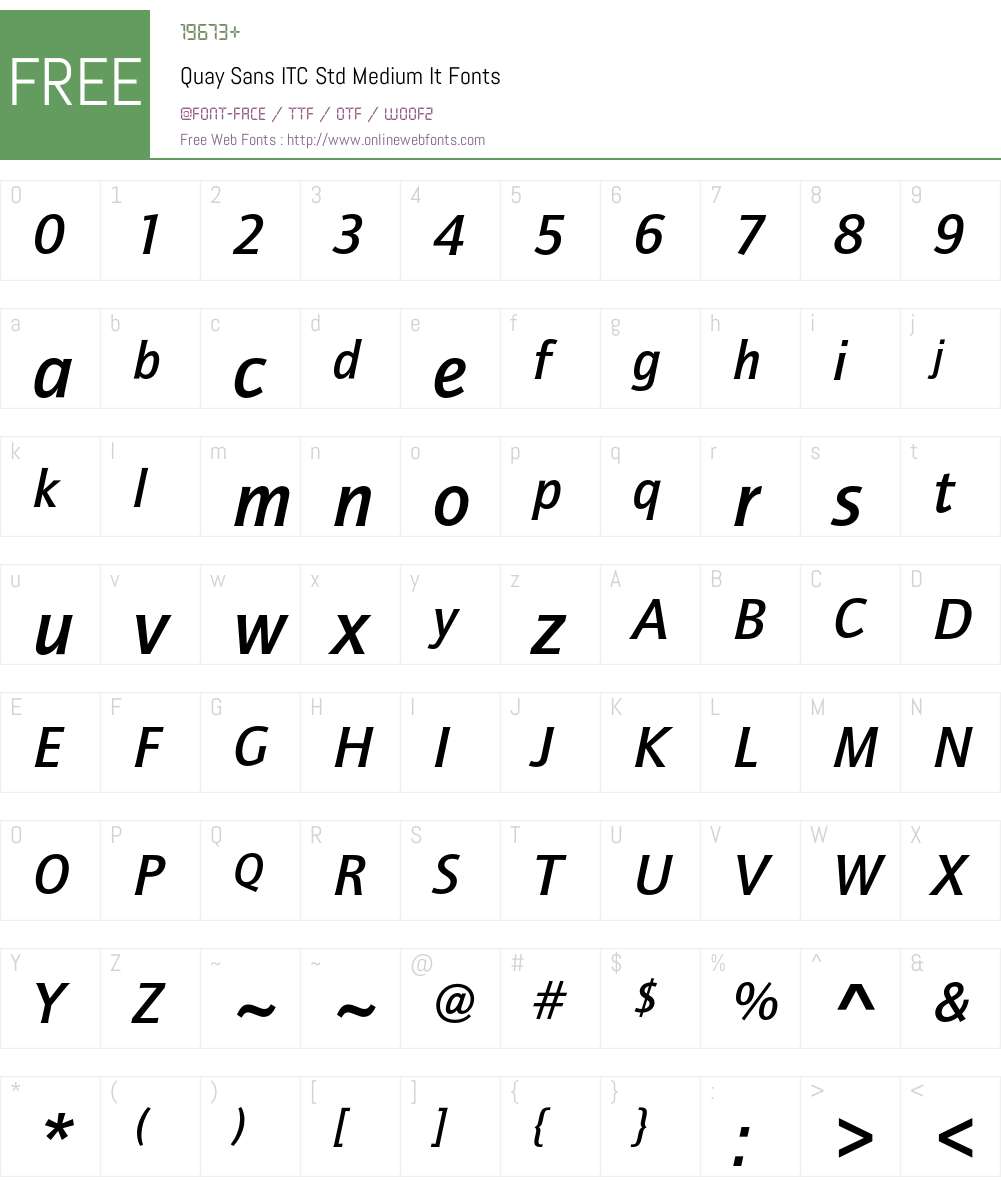Quay Sans ITC Std Font Screenshots