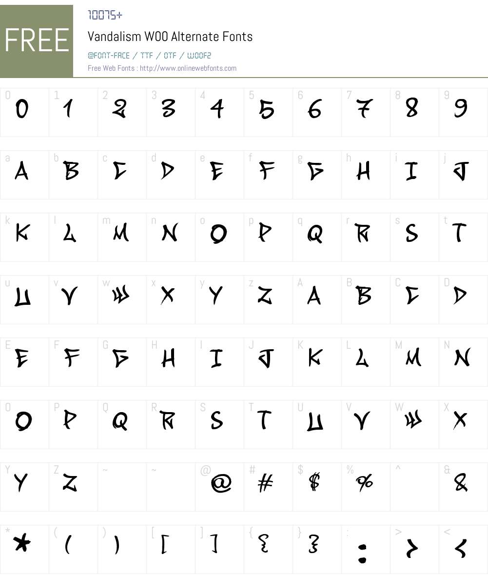 VandalismW00-Alternate Font Screenshots