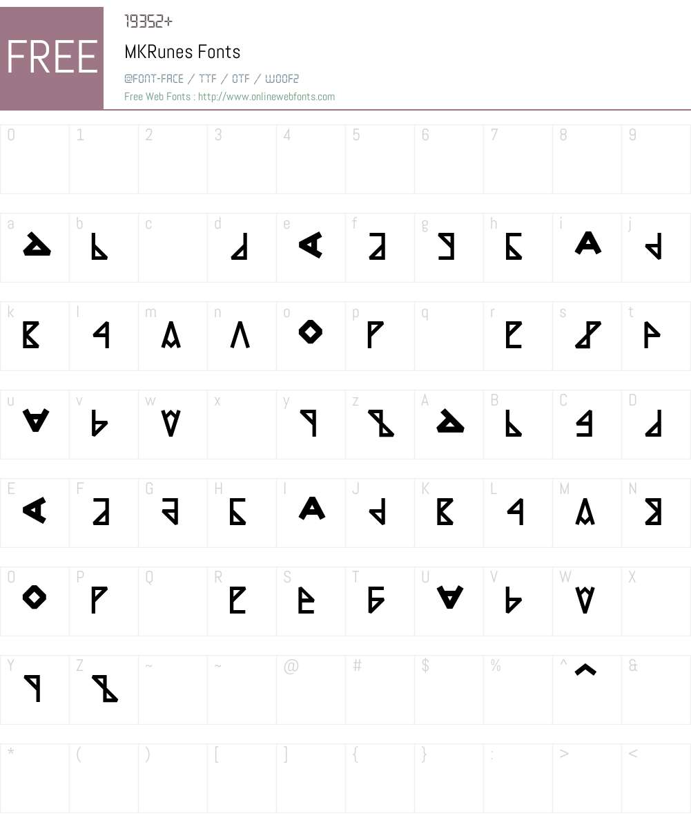 MKRunes Font Screenshots