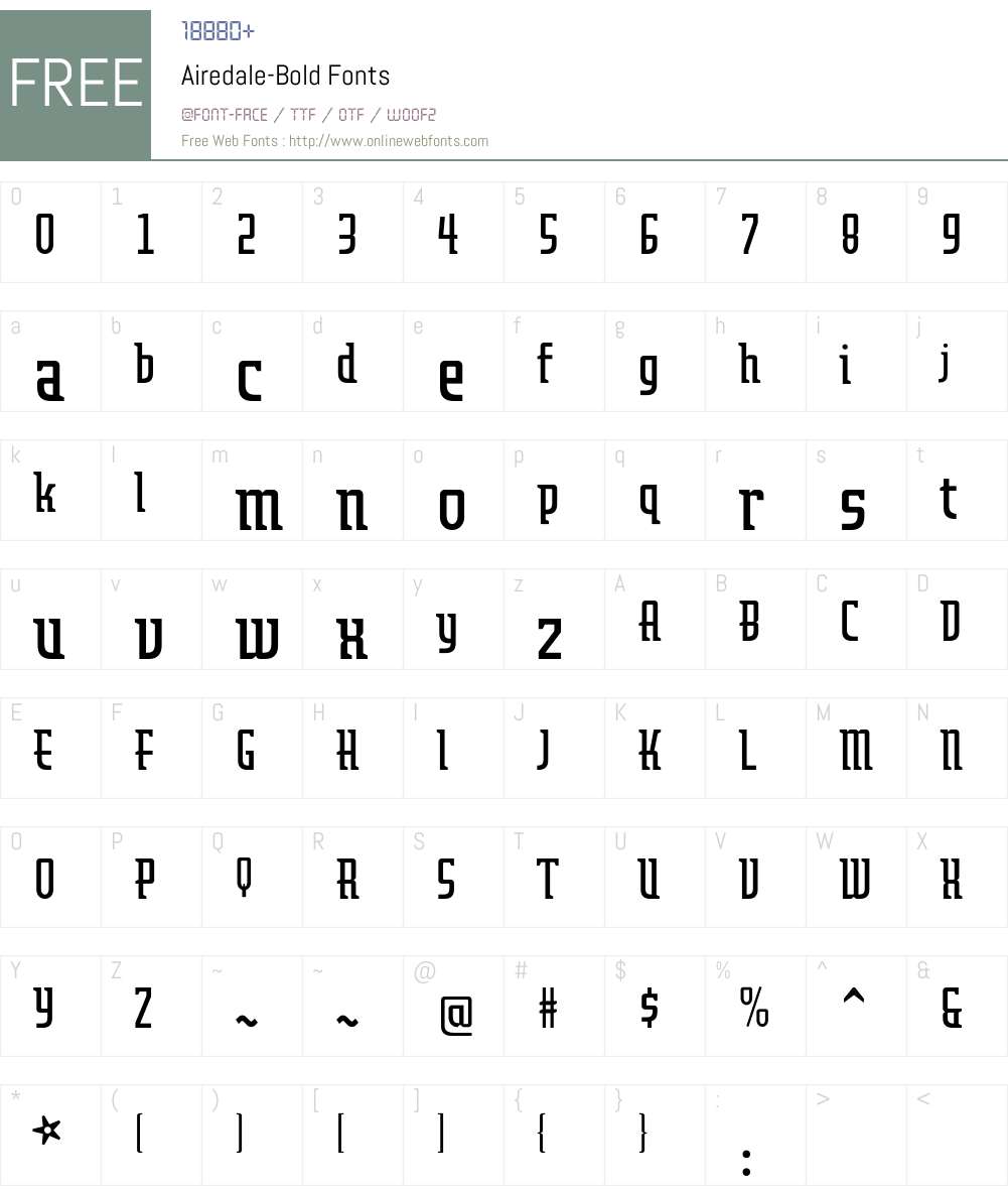Airedale Font Screenshots
