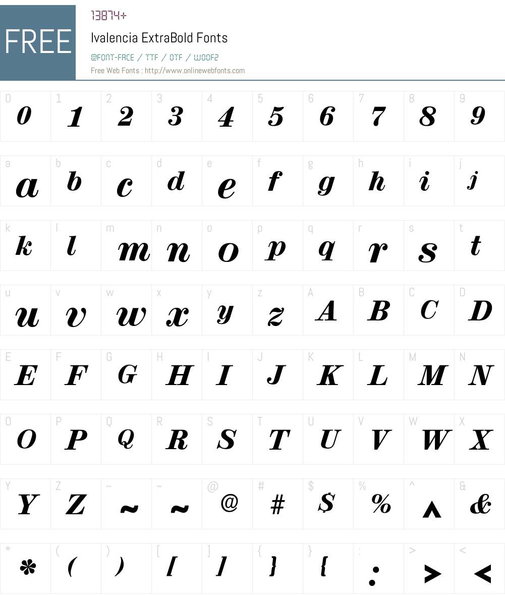 Ivalencia Font Screenshots