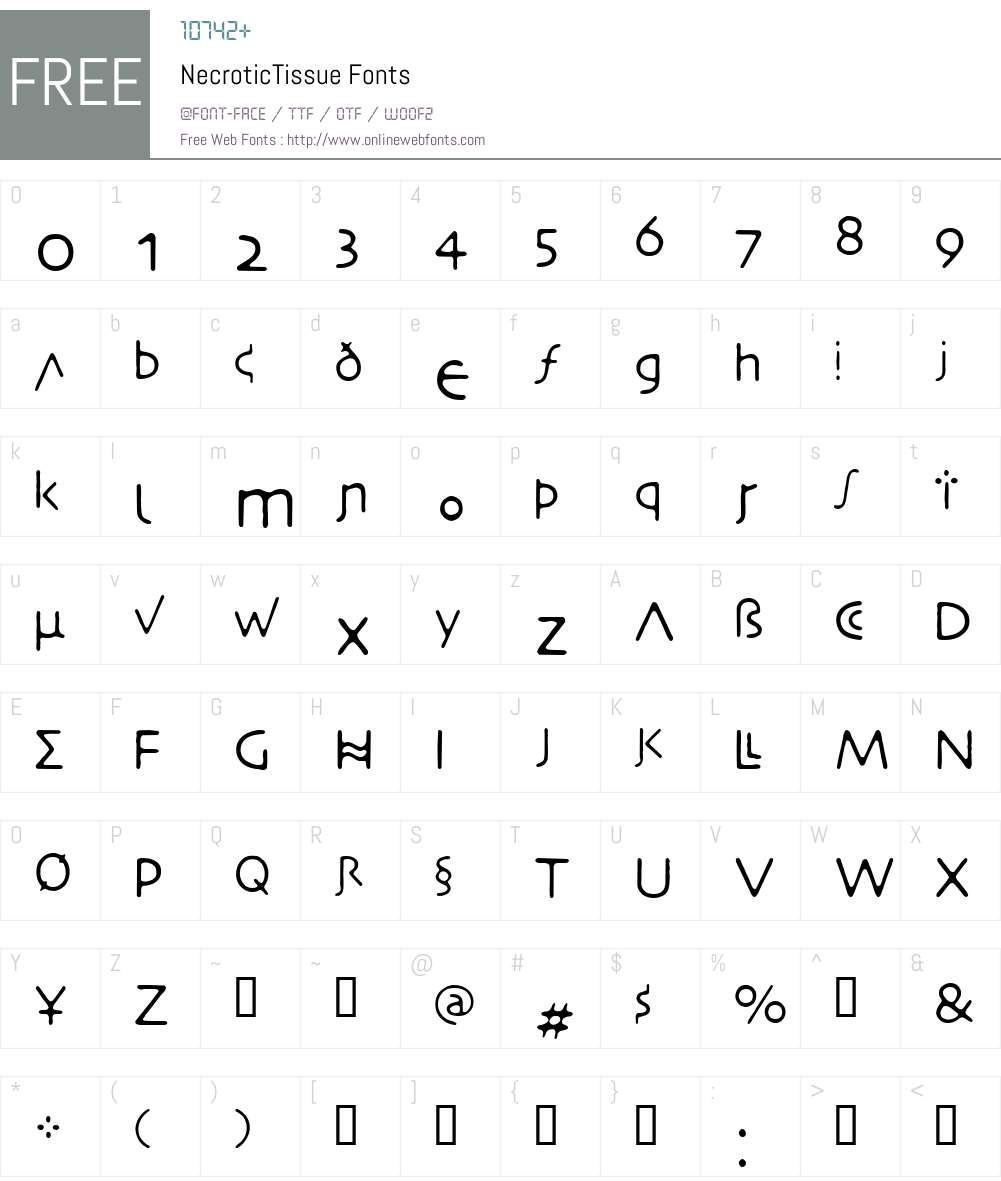 NecroticTissue Font Screenshots