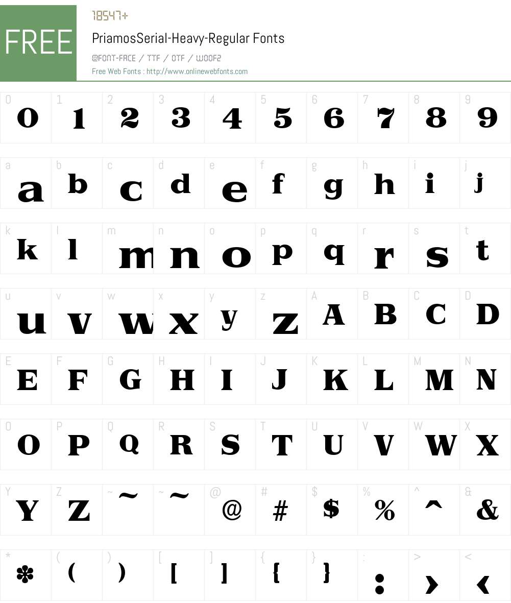 PriamosSerial-Heavy Font Screenshots