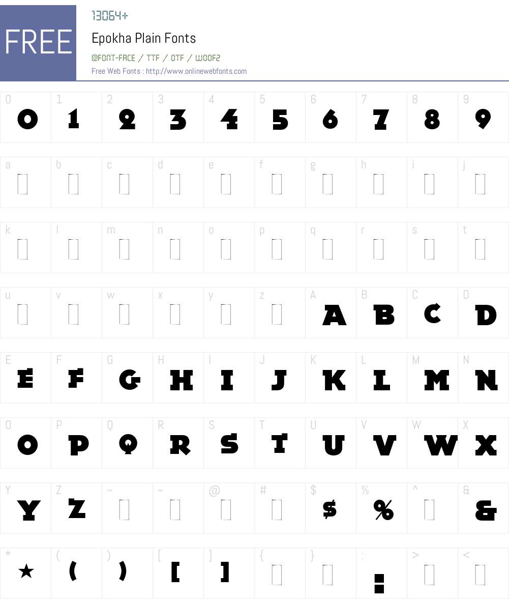 Epokha Font Screenshots