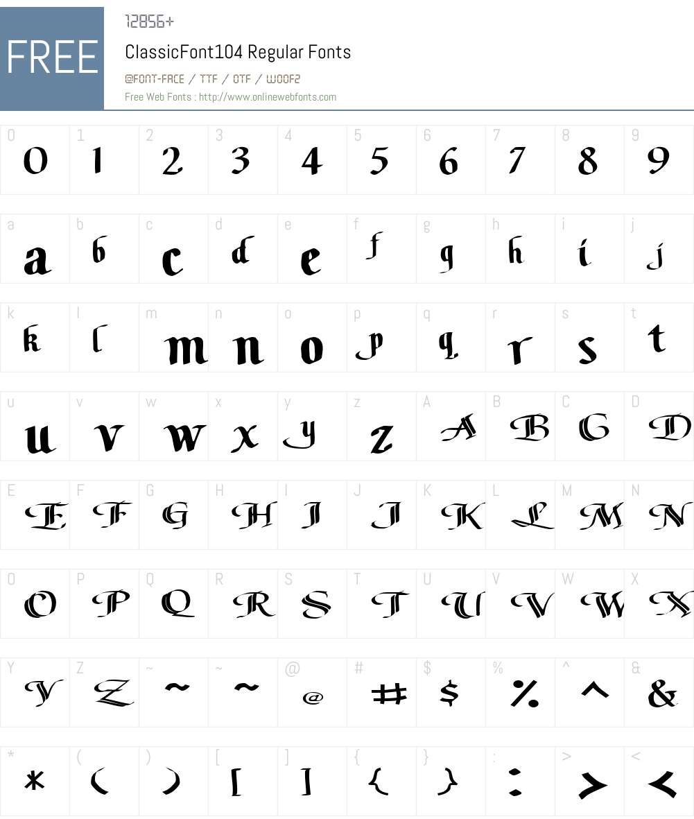 ClassicFont104 Regular V1 Altsys Metamorphosis:10/28/94 Fonts Free ...