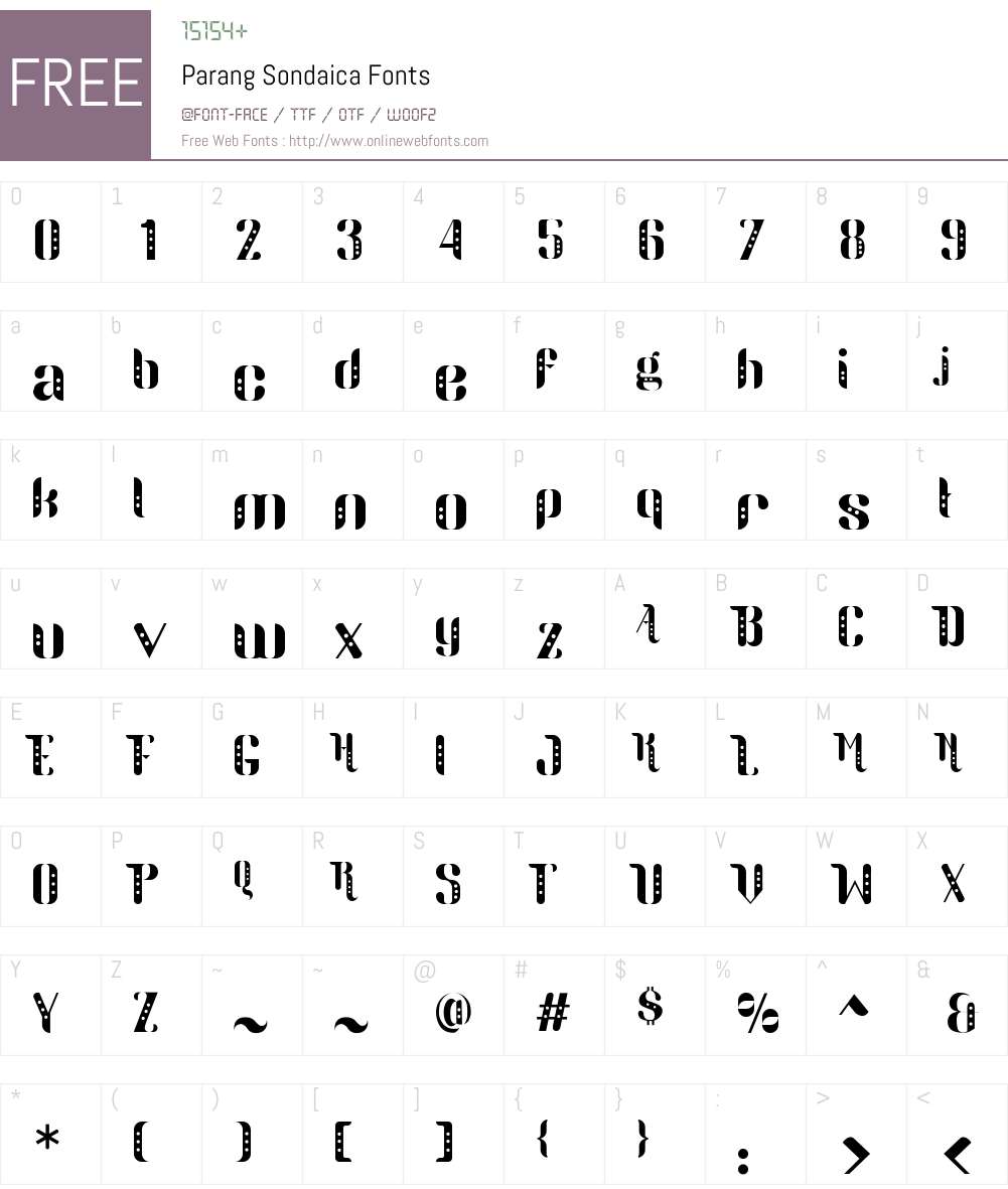 Parang Sondaica Font Screenshots