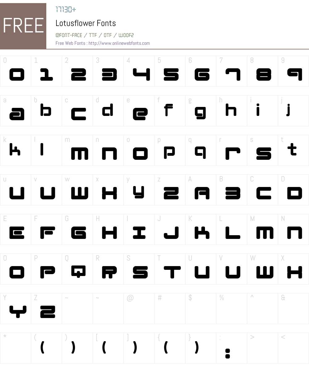 Lotusflower Font Screenshots