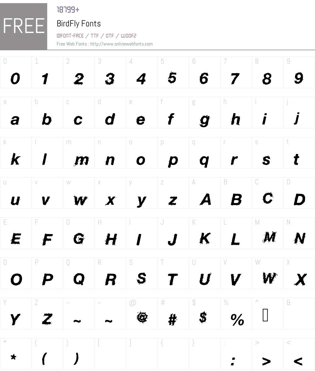 BirdFly Font Screenshots