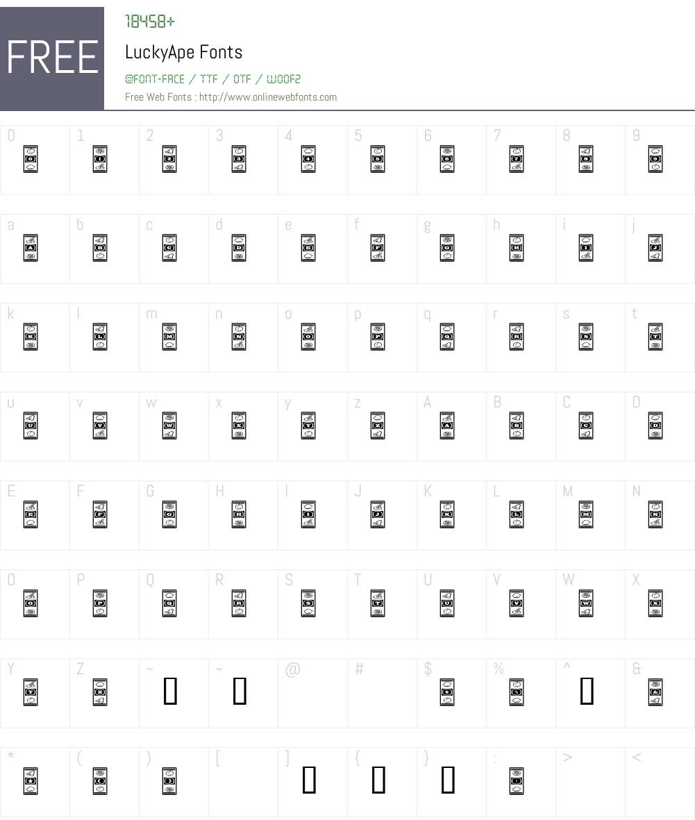 LuckyApe Font Screenshots