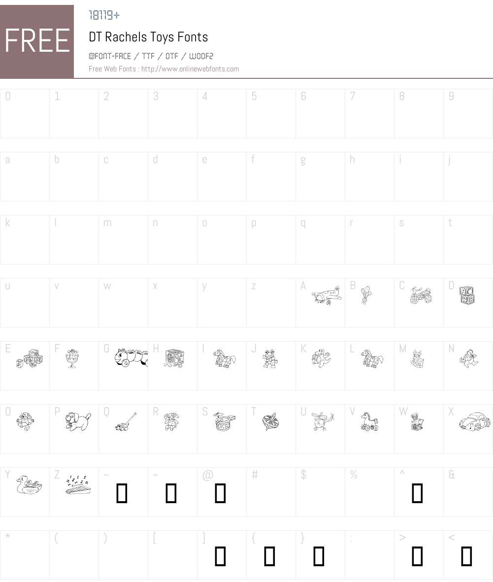 DT Rachels Toys Font Screenshots