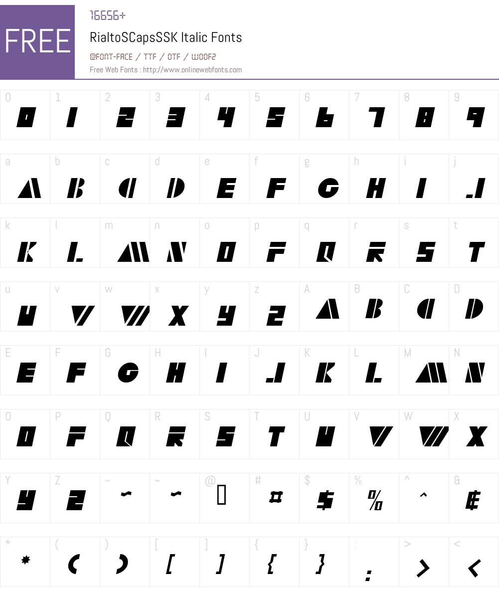 RialtoSCapsSSK Font Screenshots