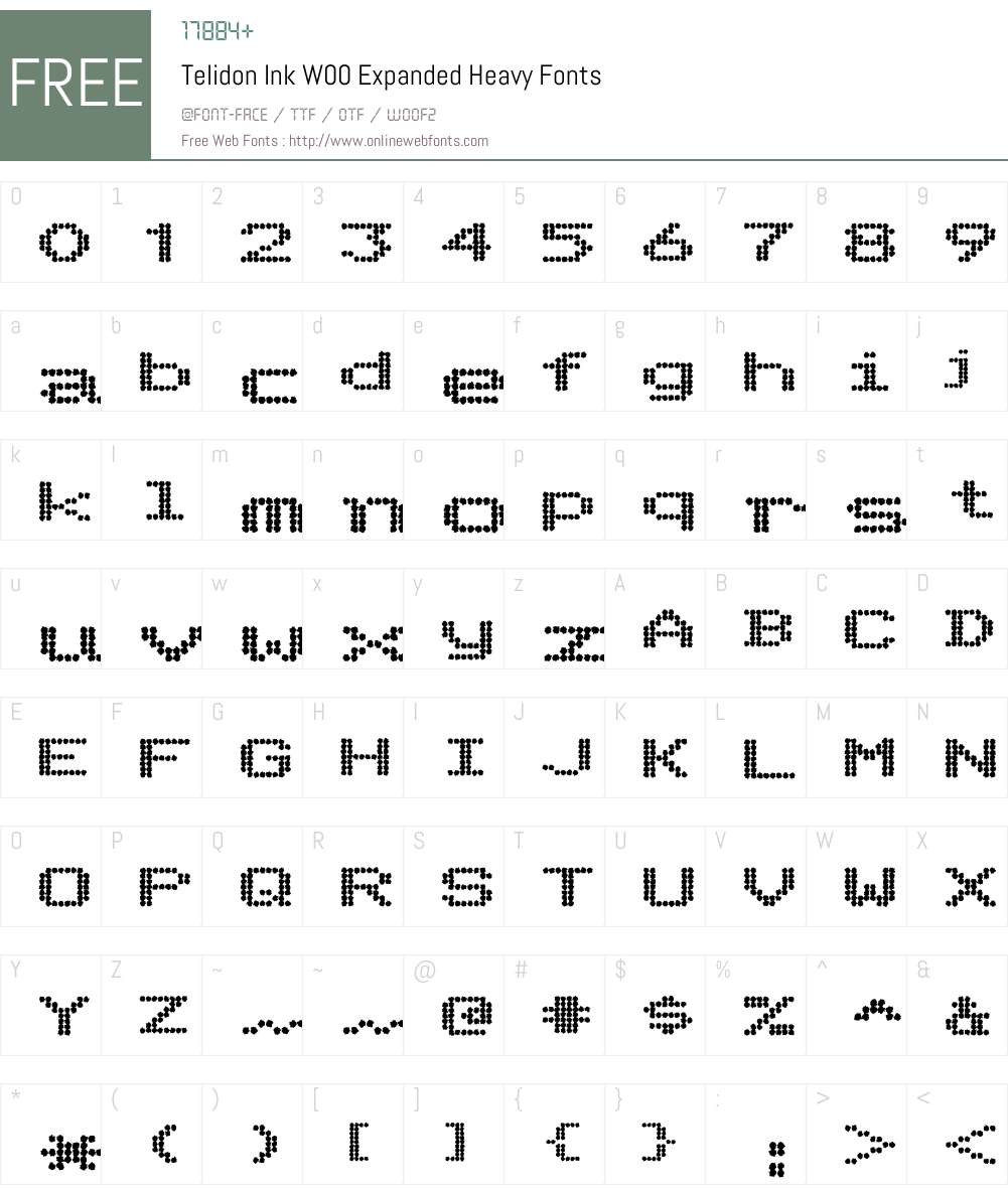 TelidonInkW00-ExpanHeavy Font Screenshots